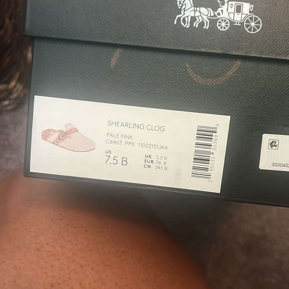 Coach Pink Fuzzy Kids Slippers - Picture 5 of 5